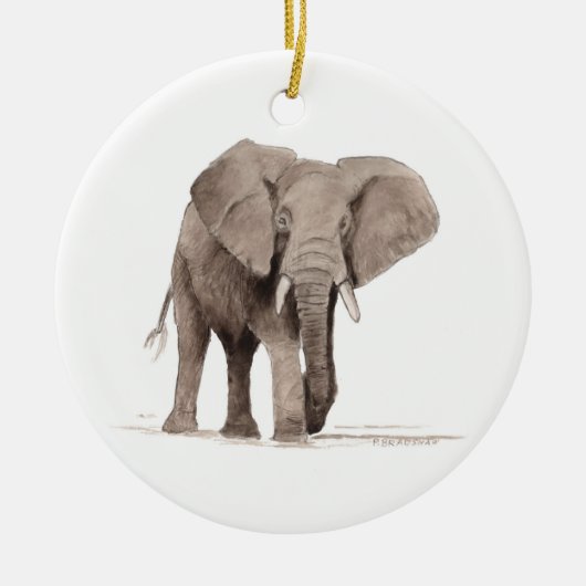 Elefantenschmuck Keramik Ornament (Vorne)