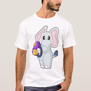 Elefantenschüler-Rucksack-Schule T-Shirt