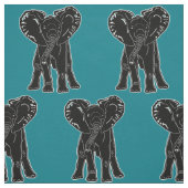 Elefantenschwarz - Farbhintergrund Stoff (Muster)