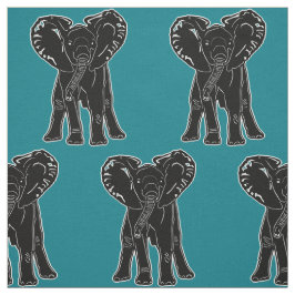 Elefantenschwarz - Farbhintergrund Stoff