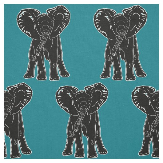 Elefantenschwarz - Farbhintergrund Stoff (Muster)