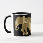 Elefantenschwarz und Goldbarsch-Tasse Tasse (Links)