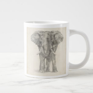 Elefantenskizze Jumbo-Tasse