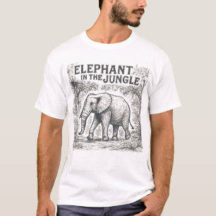 Elefantenskizze zu Fuß - Art der Natur T-Shirt