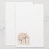 Elefantenskizzenkunst briefpapier (Vorne/Hinten)