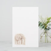 Elefantenskizzenkunst briefpapier (Stehend Vorderseite)