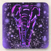 Elefantenspaziergang am Lila Untersetzer der frühe (Vorderseite)