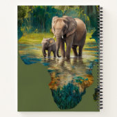 Elefantenspaziergang durch afrikanische Gewässer Notizblock (Rückseite)