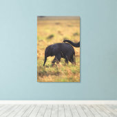 Elefantenstamm , der Nachkommen berühren soll , Ke Leinwanddruck (Insitu (Holzboden))