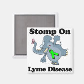 Elefantenstamm zur Lyme-Krankheit Magnet (Vorderseite/Rückseite)