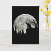 Elefantenständer auf gebirgshängigem Halloween-Mon Karte (Gelbe Blume)