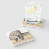 Elefantenstein-Untersetzer Steinuntersetzer (Seitenansicht)