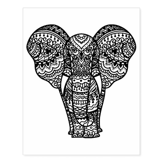 Elefantenstil Gummistempel (Prägung)