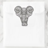 Elefantenstil Quadratischer Aufkleber (Tasche)