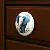 Elefantenstriche durch den Unterpinsel Keramikknauf