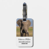 Elefantensuche Gepäckanhänger (Rückseite vertikal)