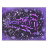 Elefantentablette in Lila rosa, grüne Nacht Tischdecke (Vorderseite (Horizontal))