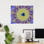 Elefantental Mandelbrot-Fraktal Poster (Heimbüro)