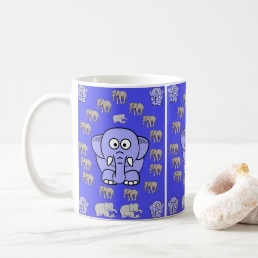 Elefantentasse für Kinder Kaffeetasse (Mit Donut)