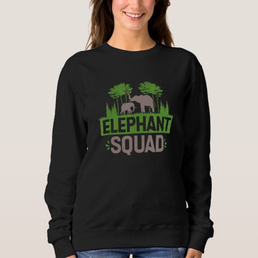 Elefantenteam  Elefantpfleger Zoologe Sweatshirt (Vorderseite)