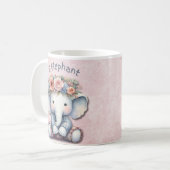Elefantenthematik Kinderzimmer: Adorable Dekoratio Kaffeetasse (Vorderseite Links)