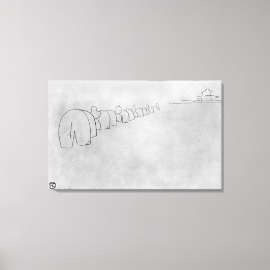 Elefantentheorie, 1896 leinwanddruck (Vorderseite)