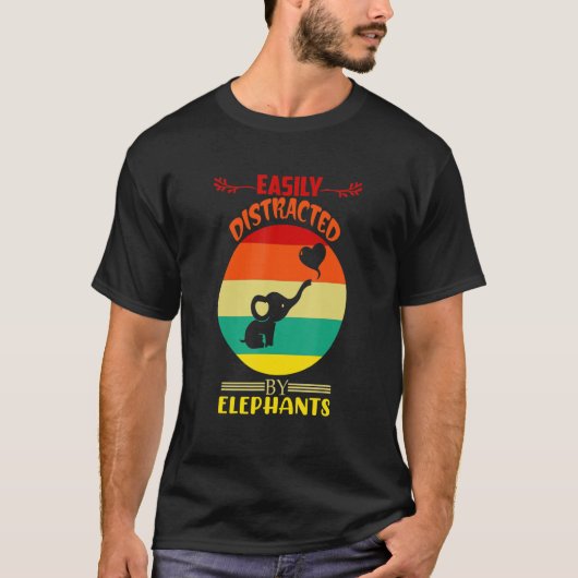 Elefantentierafrika, leicht von Eleph abgelenkt T-Shirt (Vorderseite)