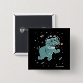 Elefantentiere im Weltraum Button (Vorne & Hinten)