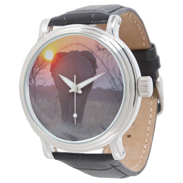 Elefantenuhr Armbanduhr (Schrägansicht)