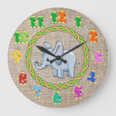 Elefantenuhr Große Wanduhr (Vorderseite)