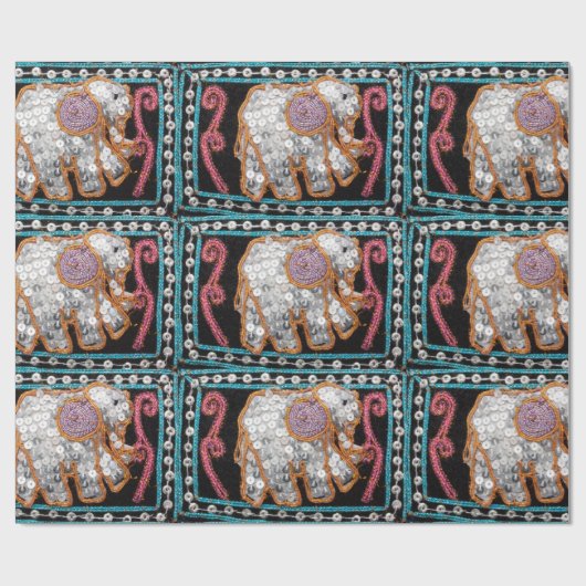 Elefantenumhüllungspapier Geschenkpapier (Flach)