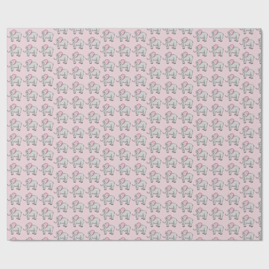 Elefantenumschlagpapier Geschenkpapier (Flach)