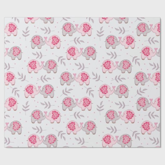 Elefantenumschlagpapier Geschenkpapier (Flach)