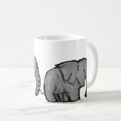 Elefantenumzug Kaffeetasse (VorderseiteRechts)