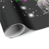 Elefantenweihnachtsbaum mit leuchtendem Licht Geschenkpapier (Rolleneckpunkt)
