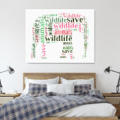 Elefantenwörterwolke Leinwanddruck (Insitu (Schlafzimmer))