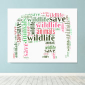 Elefantenwörterwolke Leinwanddruck (Insitu (Holzboden))