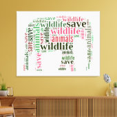 Elefantenwörterwolke Leinwanddruck (Insitu (Wohnzimmer))