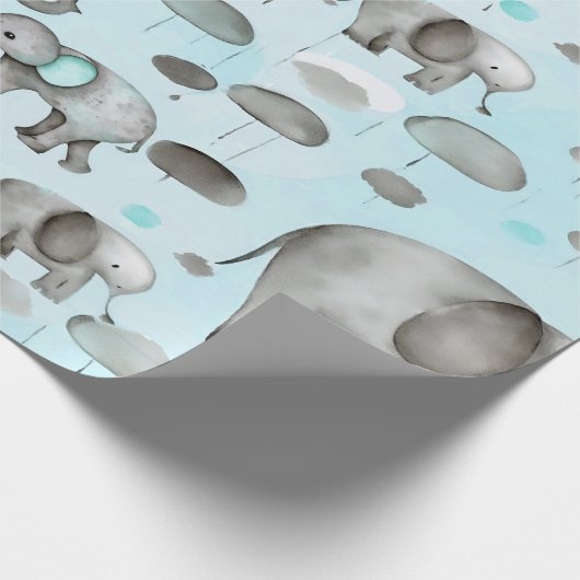 Elefantes  geschenkpapier (Ecke)