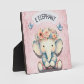 Elefantes Kinderzimmer: Adorable Décor Wall Art Fotoplatte (Vorderseite)