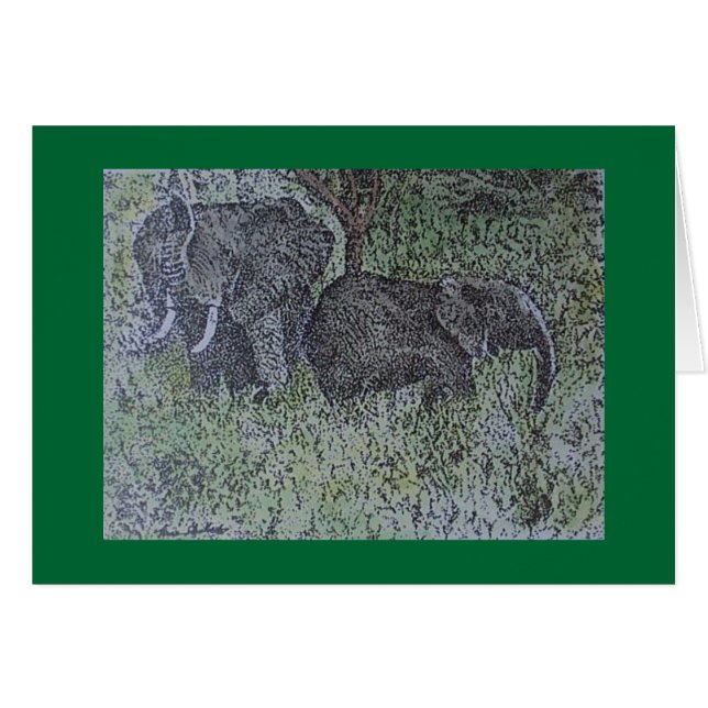 Elefantfamilie (Vorderseite (Horizontal))