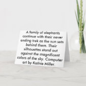 Elefantfamilie Karte (Rückseite)