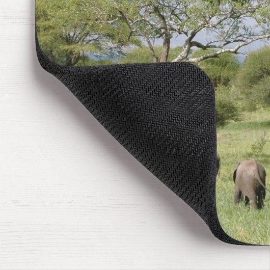 Elefantfamilie Mousepad (Ecke)