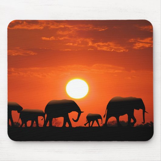 Elefantfamilie Mousepad (Vorne)