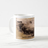 Elefantfamilien-Kunstphotographie Kaffeetasse (Vorderseite Links)