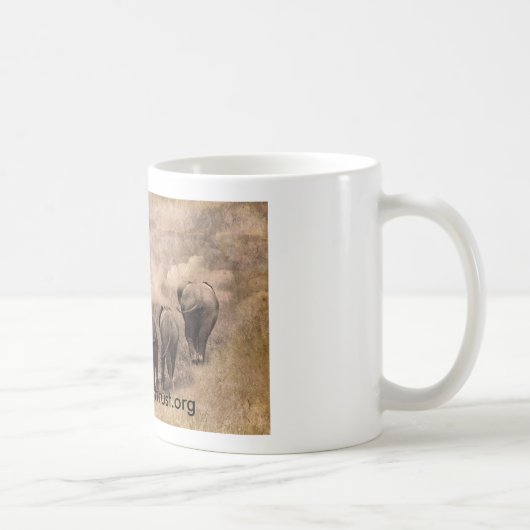 Elefantfamilien-Kunstphotographie Kaffeetasse (Rechts)