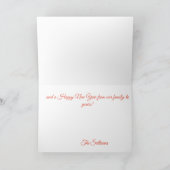 Elefantfamilienkarte der frohen Weihnachten (Innenseite)