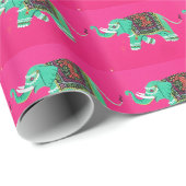 Elefantgeschenk-Packpapier Geschenkpapier (Rolleneckpunkt)