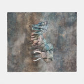 Elefantherde Digital-Kunst Fleecedecke (Vorderseite (Horizontal))