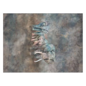 Elefantherde Digital-Kunst Tischdecke (Vorderseite (Horizontal))